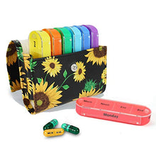 QQDL - Portapillole, portapillole, da viaggio per 7 giorni, con 4 scomparti, organizer portatile per pillole, scomparto per pillole e medicinali, per uso quotidiano e in viaggio