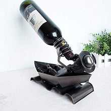 YUXIwang Statua di Cremagliere creative vino, artigianato del ferro, decorazioni for la casa, gesti bere, fatti a mano scultura Bottle Holder Vino contenitore decorazione domestica del mestiere del fe