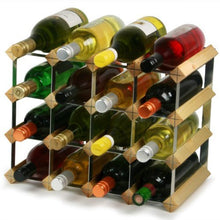 Portabottiglie tradizionale – 16 bottiglie assemblate in rovere chiaro WRKC016 Barprofessional Wine Rack 16 Bottiglie Multicolore