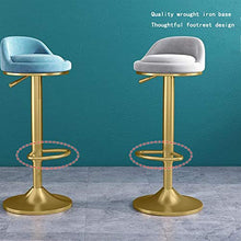 M-YN Sgabelli da Bar Sgabelli da Bar, Regolabile in Altezza Colazione Bancone sedie di Velluto a 360 ° Girevole da Cucina Sgabello con Chrome poggiapiedi for Isola della Cucina contatore