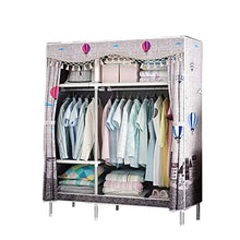 JFFFFWI Armadio Guardaroba Semplice con Struttura in Acciaio 125 * 170 * 45cm (Colore: C)