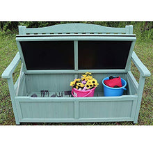 Panca Portaoggetti da Esterno In Legno Garden Deck Bin,Terrazza Balcone Panca Con Schienale，Contenitore Impermeabile ,Utilizzato Per Riporre Attrezzi da Giardino E Giocattoli da Piscina