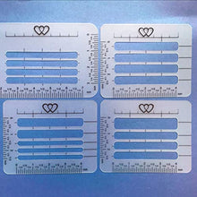 Fgyhty Kit Set Lettera / 4PCS Craft Stencil trasparenza d'indirizzamento Righelli Guida Modelli Diario Scrittura a Mano Busta Multi-Uso