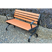 QHW Panca da Giardino da Esterno per Cortile, Moderna Panca da Giardino a 3 posti in Metallo, con/Senza Schienale, Antivento, anticorrosione, Lunghezza 150 cm