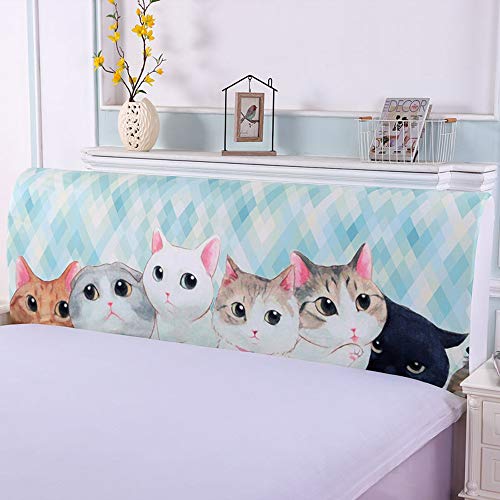 Copri Testata Letto Matrimoniale Elastica Fodera Elastica Protezione Peluche Testata Addensare Elastico All-inclusive Coperchio Europeo Soft Cover Lavabile Testata Letto,Color5-180 * 75cm