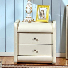 AOIWE Caminetto Moderno Imbottito in Ecopelle in Ecopelle in Ecopelle in Ecopelle con 2Dawer (Color : White, Size : 45.5x40x48cm)