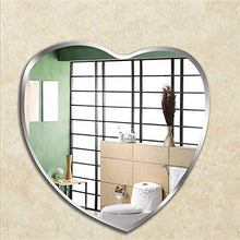 YiYi Bathroom mirror Specchi da appendere a parete a forma di cuore, specchio moderno smussato Frameless Specchio da bagno per camera da letto Specchio per trucco da bagno (dimensioni: 60 × 64 cm)