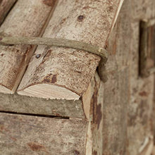 Relaxdays, Naturale Reladays Casetta per Uccelli, da Appendere, in Legno Non Trattato, Balcone, Terrazza, HLP 32x29x16 cm, Desing D