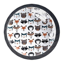Faccia animale 4 PCS Pomelli per Porta, Pomolo per Mobile, Pomelli per Mobili con Viti, Maniglia per Armadietto, Pomelli per Porta, Pomelli per Cassetti per Porta, Armadio, Cassetto e Credenza