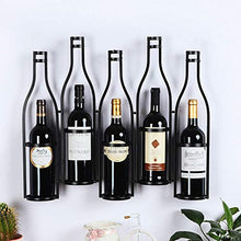 Espositore per bottiglie di vino sospeso, Scaffale per vino in metallo Scaffale galleggiante, Espositore per vino da cucina, Portabottiglie da parete-Nero_W25.5XD3.9XH20 pollici