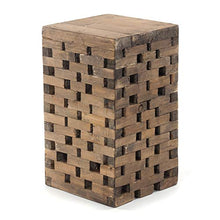 Sgabello in legno rustico, 48 x 28 x 27,5 cm (A x L x P), in legno riciclato