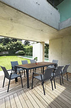Tavolo da giardino in alluminio da esterno con piano in ceramica di design (Antracite)
