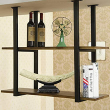 Scaffale da Soffitto A 2 Strati in Legno Massello ， Scaffale da Appendere in Legno Massello, Adatto per Ristorante/Bar/Cremagliera per Soffitto Familiare ， 4 Dimensioni (Size : 100 * 30 * 67.2cm)