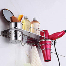 AINIYF Bagno Mensola da Bagno Doccia Organizzatore a Parete in Acciaio Inox Punch Asciugacapelli Barrel Rack Fence collegare (Dimensioni: 380x105x100mm)