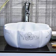 Lavandino del Bagno Bacino, Ceramica Moderna Guardaroba lavandino da appoggio Lavabo Art (Senza Rubinetto) -41x16cm