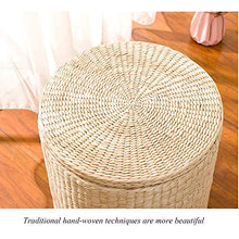 WYJW Poggiapiedi ottomano con Contenitore a cubo, Sgabello per Scarpe, Sgabello per ripostiglio in Rattan, Sgabello per Pouf, Sgabello per Divano, Soggiorno, Camera da Letto, Sgabello (