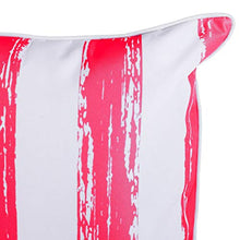 Ldk Garden Cuscino a righe in poliestere per giardino, 45 x 45 cm, rosso/bianco