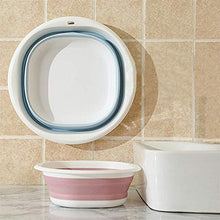Fangfang Bacino di Acqua Creativo Pieghevole Lavabo Appendibile economia di Spazio Durevole Benna Portatile Ispessimento bagni a casa di Viaggio di Lavaggio (Color : Pink White S)