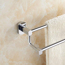 L-YINGZON Asciugamano Rack, cremagliera Mensole Bagno Scaffale Bagno Rack Appendiabiti Rame Rack Ispessito Doppia Bar Bagno Rack Bagno a Sospensione Allungato 50CM Portasciugamani Accessori Bagno