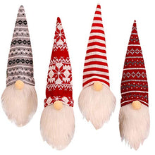 Amosfun 4 Pezzi Copri Bottiglia di Vino di Natale Gnomi Decorazioni per Bottiglie di Vino Forniture per Feste di Natale Gnomi Ripieni Bambole di Santa Elfo