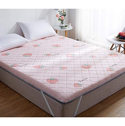 Nileco Coperchio Trelted Mattress Topper Pad, Dormire Materasso Futon Addensare Tatami Tappetino Pieghevole Home da Terra Dormitorio Studentesco Traspirabilità-i 150x190cm(59x74inch)
