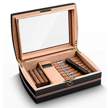 ZYING Cigar Box Cigar Humidor for Circa, con igrometro e umidificatore in Legno Scatola di sigari