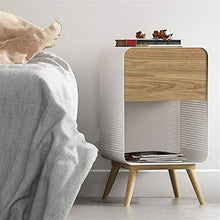 Comodino,Tavolino Laterale Camera da Letto Comodino per Camera da Letto, Tavolino Leggero, Tavolino da Tavolo Assemblato, Tavolo da Bagno in Legno E Ferro con 1 Cassetto Facile da Installare
