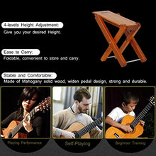 Chitarra Poggiapiedi in legno massello Chitarra Pedale Chitarra Poggiapiedi Sgabello Pedale regolabile a 4 livelli in legno pieghevole
