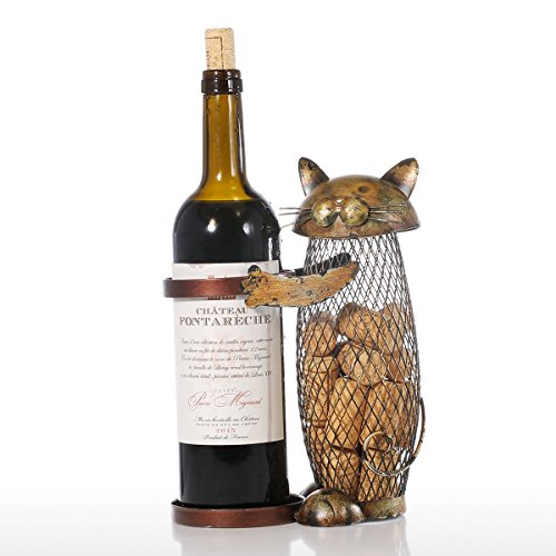 Porta Vino,Galapara Portabottiglie di Vino a Forma di Gatto,Porta Bottiglie di Vino per Arredamento Casa e Regalo Casa Nuova