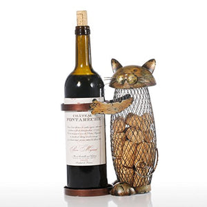 Porta Vino,Galapara Portabottiglie di Vino a Forma di Gatto,Porta Bottiglie di Vino per Arredamento Casa e Regalo Casa Nuova