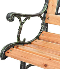 Panca da banco all'aperto, da giardino banco banco terrazza panchina da banco da banco da banco, pattern di rifacimento panca da giardino in legno,Wood colorBlack