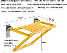 Sgabello da Doccia con Sedile Pieghevole, Sedia da Doccia a Parete per Risparmiare Spazio per Il Design Antiscivolo in espansione 0415 (Colore: Giallo, Dimensioni: 3)