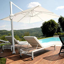 Danieli Ombrellone da Giardino 3x3 | Inclinazione Laterale del Parasole | Struttura in Alluminio Bianco con Chiusura a Soffietto | Telo in Poliestere da 200 gr | Dimensione del Parasole 3x3 mt