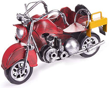 Brubaker Portabottiglie per Vino - Motocicletta con Sidecar Rosso - Decorazione in Metallo - Portabottiglie con Biglietto d'Auguri - Regalo del Vino