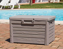 Cassapanca da giardino con capacità di 120 litri, richiudibile, in plastica, misura S, 73 x 50,5 x 46,5 cm