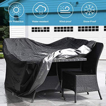 XiYee Copertura per Mobili da Giardino, Copertura Impermeabile per Mobili, Impermeabile Telo Protettivo per Tavolo, Anti-UV, in Tessuto Oxford, Rettangolare per Esterni, Tavolo da Esterno