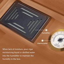 Humidor in Legno di Cedro Humidor per Sigari Humidor per Sigari Ampio Display Humidor per Sigari Design della Finestra Trasparente sulla Parte Superiore può Contenere 50 Sigari