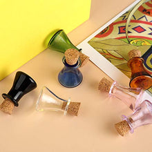 Piccole bottiglie di vetro con sughero, vasetti di vetro con sughero Mix 7 colori.