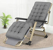 AI LI WEI SHUAIIJUAN Sedia per Il Tempo Libero Domestico - Sedie a Sdraio Pieghevole Reclining Sdraio da Giardino reclinabile con Grey Cuscino Patio, Veranda, Spiaggia, Piscina, Giardino