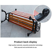 Panchina Giardino Terrazza Panche per Tempo Libero All'aperto, Panca da Esterno Resistente Aintemperie con Struttura Ghisa e Legno Massello Anticorrosivo, Panchine Decorative retrò per Portici Prati