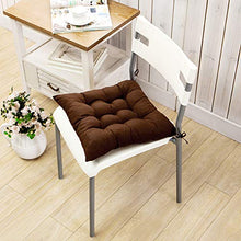 Surfmall Cuscino per Sedia - Garden Chair Pad 40x40x7cm - per mobili Rattan in Giardino e Balcone con Laccetti (4 Pezzi, caffè)