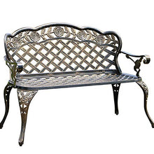 LXLH Panca da Giardino Sedile Sedia da Giardino Cortile Balcone Tempo Libero Sedia Doppia Ghisa Alluminio Rosa Panchina Bronzo Sedia da Parco retrò Europea Rame 35,43 * 42,51 Pollici