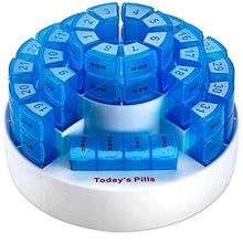 LUCKFY Pillola mensile Scatola, Pillola Organizzazione prescrizione Box Organizer Intelligente con Multiplo Giornaliero dosi Sezione cilindrica Alta qualità Pill Box