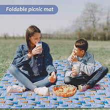 STKASE® Coperta Telo Picnic Impermeabile Coperta da Picnic, Coperta Picnic Impermeabile Pieghevole con Manico Portatile, con 3 Strati di Pile, Cotone e PEVA,145 * 80CM