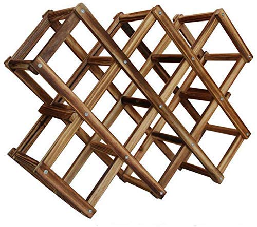LHQ-HQ Legno Red Wine Rack 3/10 Supporto di Bottiglia titolari Monte Kitchen Bar mensola di Esposizione di Piegatura di Legno Wine Rack Bottiglia della Bevanda