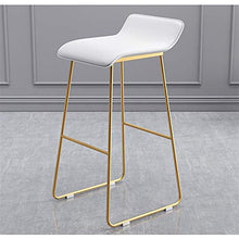 WHOJA Sgabelli da Bar semplicità Moderna Mobili da Bar Sgabello Alto Sedile in PU Sedia da Pranzo Gamba di Metallo Peso del Cuscinetto 150 kg 70 cm di Altezza Sedia da Pranzo (Color : White#)