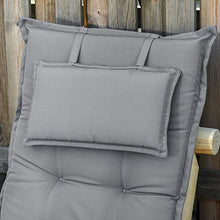 Outsunny Set 2 Cuscini da Esterno e Interno Imbottiti per Sedie a Schienale Alto in Poliestere, 50x120x9cm Grigio Scuro