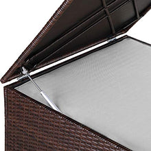 Casaria Contenitore Poly Rattan da Giardino Molla a Gas 318 l Impermeabile 75x75x70 cm per Esterni