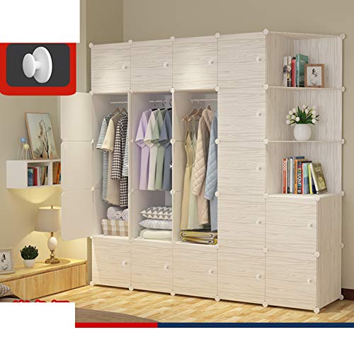 JYXJJKK Armadietto di Montaggio Facile,Camera da Letto Grande capacità di Stoccaggio Armadio di Plastica-n