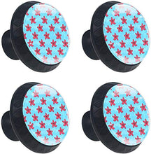 Happy Funnt Sea Starfish Blue Pomelli per Porta Set di 4 Pomelli per Mobili Manopole per Cassetti Cucina Armadio Vetro
